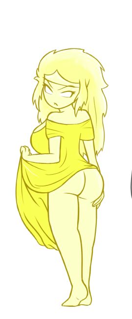 angry angry_expression angry_face ass_focus embarrassed embarrassed_female exposed_anus exposed_ass harvestman_here hera_(osp) overly_sarcastic_productions yellow_body