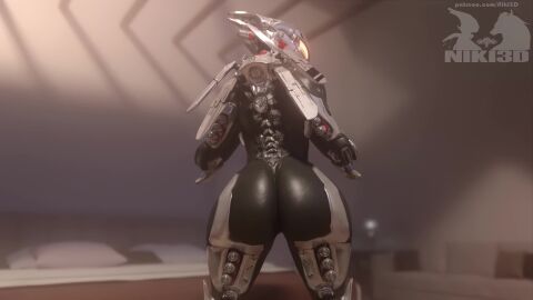 1girls anthem ass ass_bigger_than_head ass_clapping ass_cleavage ass_focus ass_up bouncing_ass female female_focus female_only helmet indoors interceptor interceptor_(anthem) jiggle jiggling_ass looking_at_viewer looking_behind loop looping_animation niki3d robot robot_girl robot_humanoid robot_joints shorter_than_30_seconds solo solo_female solo_focus sound tagme thick thick_ass thick_thighs thighhighs thighs video