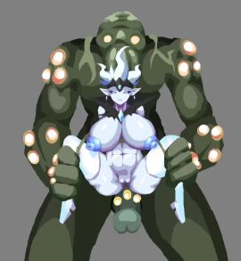 big_breasts big_dick brainwashing elf giant_breasts gif kingdom_rush milk monster nipple pixel pregnant queen swamp_thing tagme video white_hair winter_queen
