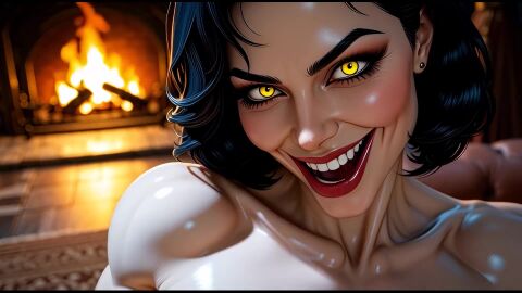 ai_assisted ai_generated ai_voice_acted alcina_dimitrescu capcom cum cum_in_mouth cum_in_pussy cum_inside cum_on_breasts cum_on_face high_heels large_breasts lingerie looking_at_viewer music pov pov_eye_contact resident_evil resident_evil_8:_village saraserah tagme thick_thighs twerking video