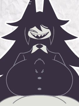 1boy 1girls animated beat_banger big_breasts breasts casual casual_nudity center_opening clothed clothed_female clothed_paizuri clothed_titjob clothing female fundamental_paper_education gif huge_breasts male miss_circle_(fundamental_paper_education) mrduckio nightmare_waifu open_mouth paizuri paizuri_under_clothes penis public public_nudity school sex sharp_teeth smile smiling smiling_at_viewer teacher teasing titjob toriel_beat_banger