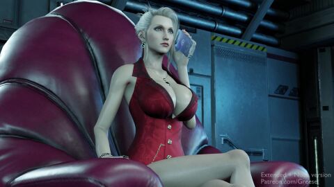 animated animation big_breasts blonde_female blonde_hair bondage chastity_cage cleavage cloud cloud_strife dirty_talk dungeon femdom final_fantasy final_fantasy_vii greese handjob hourglass_figure precum_drip scarlet_(ffvii) tagme video wide_hips