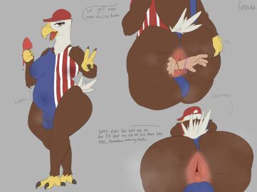 1futa 4th_of_july anal anal_vore anthro ass avian bald_eagle big_breasts bird breasts chubby cock dickgirl fat_ass female female_prey fethurz food furry futa_pred futa_sans_pussy futanari hot hotdog intersex musk outside penis pudgy steam sweat sweaty thick_thighs unwilling_prey vore