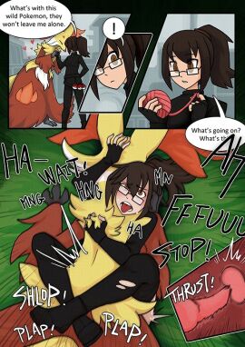 1boy 1girls anthro anthro_on_human anthro_penetrating_human clinging comic delphox destiny_knot female female_on_anthro furry human human_on_anthro instant_loss instant_loss_2koma knot knotting leg_lock male male_delphox male_pokemon/female_human moaning pokemon pokemon_(species) pokemon_trainer pokephilia pokémon_(species) pussy vaginal_knotting x-ray zennore