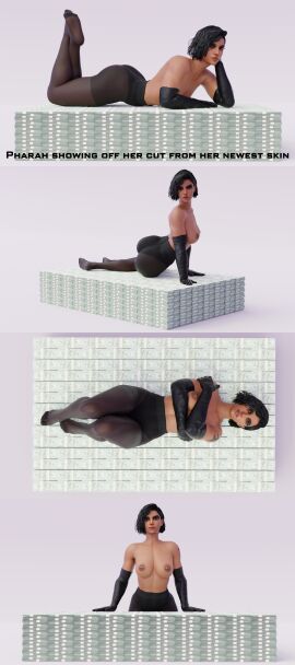 1girls 3d 3d_animation 3d_model dark-skinned_female dark_skin digitaldommy feet female female_only femdom financial_domination findom foot_fetish gloves leather_gloves money nylon_stockings nylons overwatch pharah soles solo