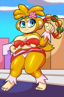 amiga anthro big_breasts brazilian breasts cleavage female furry haplorhine monkey monkey_girl primate samba samba_de_amigo sega someth1ngoranother tagme