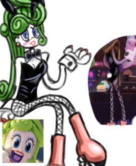 black_bunnysuit blue_eyes bunny_costume bunny_tail bunnysuit dreamworks female green_hair light-skinned_female light_skin pale-skinned_female pale_skin tagme trolls trolls_band_together universal_pictures universal_studios velvet_(trolls)