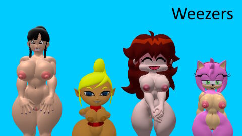 3d 4girls album_cover amy_rose angry angry_expression angry_face areolae auburn_hair big_breasts black_hair blonde_hair blue_background boobs breasts chichi completely_nude crossover deviantart dragon_ball eastern_and_western_character female female_human female_only fnf friday_night_funkin girlfriend_(friday_night_funkin) gorepixel green_eyes hedgehog_girl large_breasts meme mobian mobian_(species) naked naked_female nintendo nipples nude nude_female pink_hair pussy sega size_difference smile sonic_(series) sonic_the_hedgehog_(series) tetra the_legend_of_zelda the_wind_waker tits weezer weezer_(blue_album) wind_waker