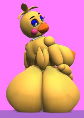 1girls 3d animatronic ass beak big_ass big_breasts big_butt bird breasts female five_nights_at_freddy's five_nights_at_freddy's_2 furry furry_female nude nude_female robot robot_girl runaboo_chica seductive seductive_eyes seductive_look solo solo_female toy_chica_(fnaf)