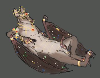 anatomically_correct anatomically_correct_genitalia anatomically_correct_penis anatomically_correct_pussy animal_genitalia animal_penis animal_pussy anthro armband bat belly_nipples bracelet brown_body brown_fur chains cigar cuntboy cuntboy_sans_balls curator_(species) ear_piercing ear_ring facial_piercing failbetter_games fallen_london fur gem genital_piercing genitals herm hermaphrodite intersex jewelry light_belly lounging lying male maleherm mammal markings megabat membrane_(anatomy) membranous_wings mr_stones multi_genitalia necklace nipple_chain nose_piercing nose_ring on_back penis penis_piercing piercing pussy pussy_piercing ring_piercing solo spots spotted_body spotted_fur welcometaco wings yellow_eyes