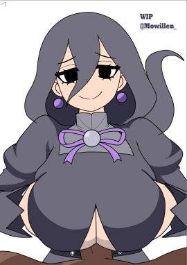1girls female hex_maniac hex_maniac_(pokemon_legends:_z-a) mowillen nintendo npc_trainer paizuri paizuri_under_clothes pokemon pokemon_legends:_z-a titfuck_under_clothes titjob wip