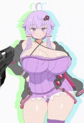 1girls alternate_breast_size animated breasts cum curvy dead death edit edited edited_by_uploader female gun gunshot huge_breasts implied_death looking_at_viewer monsuun purple_hair sound tagme thick_thighs twintails vertical_video video vocaloid voluptuous yuzuki_yukari
