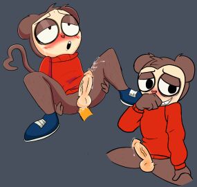 2boys anal animal_genitalia animal_penis ankifun anus ass blush cum cum_inside ejaculation erection gay gay_sex gegagedigedagedago genital_fluids genitals haplorhine heart inside looking_pleasured male max_(max_design_pro) max_design_pro monkey no_pants nugget_(max_design_pro) orgasm penetration penis primate sex simple_background smile solo_focus spread_legs tears tears_of_pleasure thick_thighs thighs veiny_penis youtube youtube_shorts