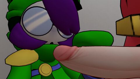 1boy 1girls 3d cally3d cock dick female glasses handjob large_penis light-skinned_male light_skin male mario_(series) mask masked masked_female penis purple_hair shy_gal sweatshirts_(vrchat) vr vrchat vrchat_avatar vrchat_model vrchat_penis