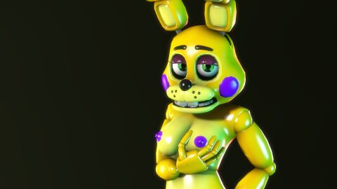 3d 4k animatronic bedroom_eyes belly_button breasts bunny bunny_ears bunny_girl disboi215 female five_nights_at_freddy's five_nights_at_freddy's_2 five_nights_at_freddy's_3 fnaf green_eyes hand_on_hip highres horny horny_expression horny_eyes horny_female looking_at_viewer pinup purple_cheeks purple_nipples robot rosy_cheeks rule_63 sfm solo source_filmmaker topless topless_female toy_bonnie_(fnaf) toy_spring_bonnie_(fnaf) yellow_body yellow_breasts