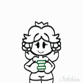 animated belly_button big_head breasts chabble change_in_common_sense chibi cleavage crown eyelashes female flashing flashing_breasts head_transformation human mario_(series) mob_face navel nintendo nipples one_breast_out partial_transformation princess_daisy reptile showing_breasts snake snake_girl snake_head tagme transformation transformation_(body_part) warp_pipe