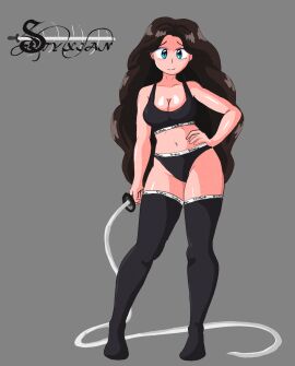 1990s_(style) 1girls anime_style ass big_breasts blacked_clothing blue_eyes breasts brown_hair clothed clothing curvy curvy_female curvy_figure eyelashes female female_focus female_only full_body hand_on_hip high_resolution highres holding_object holding_weapon light_skin martha_(styxian) original panties retro_artstyle smile solo solo_female solo_focus sports_bra standing styxian sword thick_hips thick_legs thick_thighs thighs thong tight_clothing tight_fit tights underwear underwear_only wavy_hair weapon white_skin