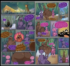 1futa 2boys ant anthro ants arthropod ass bari_(dozighost) better_version_at_source big_ass big_breasts big_butt bigger_male bottom_heavy breasts choco_(dozighost) clover_(dozighost) comic dozighost edit english_dialogue english_text female futanari gigantic_ass huge_ass insect intersex male multiple_images simple_eyes size_difference standing suggestive tagme thick_thighs wide_hips