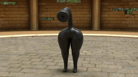 3d_(artwork) ambiguous_gender anthro bigbutt digital_media_(artwork) female female_(lore) hi_res latex rubber_clothing sexbot suicune_queen_(artist)