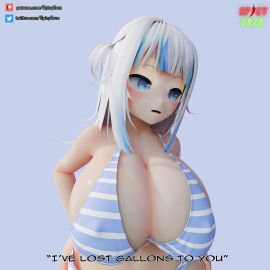 1girls 3d alternate_breast_size big_breasts bikini breasts english_text female female_only gawr_gura gigantic_breasts hololive hololive_english hololive_myth huge_breasts large_breasts massive_breasts misterorzo spicyorzo swimsuit virtual_youtuber