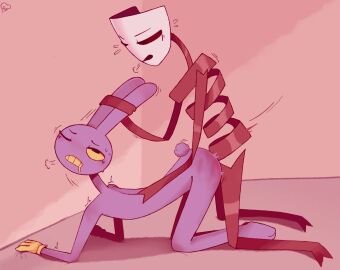 1boy 1futa female femdom futa_on_male futanari gangle_(the_amazing_digital_circus) implied_futa intersex jax_(the_amazing_digital_circus) male male_penetrated no_humans straight_sex the_amazing_digital_circus