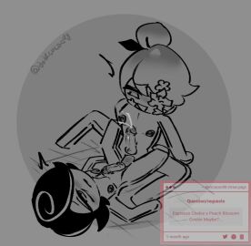 cookie_run cookie_run_kingdom darkcacao98_(artist) espresso_cookie gay gay_sex male peach_blossom_cookie strawpage_request