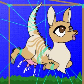 ahe_gao bodily_fluids bondage bound brown_nose crotch_breasts deer digital_media_(artwork) female feral fluffy fluffy_chest fur hooves lactating looking_pleasured mammal pink_udders pixel_(artwork) sagecane_deer solo string stripes suspension tan_body tan_fur teats therealmessyroomguy1 tongue tongue_out udder_lactation udders wild_hearts