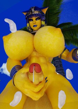 1futa 3d 3d_model animal_crossing ankha ankha_(animal_crossing) anthro anthro_only cum doubutsu_no_mori futa_only futanari hydras_den intersex low-angle_view masturbation nairu_(doubutsu_no_mori) nintendo solo standing