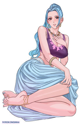 accessory anklet arabasta_saga arabian_clothes armlet belly_dancer belly_dancer_outfit blue-haired_female blue_hair blue_nails blue_toenail_polish blue_toenails breasts cleavage clothed dancer_outfit dress earrings feet female female_human female_only foot_fetish foot_focus harem_girl harem_outfit human legs legs_together light-skinned_female light_skin necklace nefertari_vivi nipples_visible_through_clothing one_piece orange_hair pre-timeskip princess skirt skirt_lift soles teasing toes toes_scrunch uukkaa