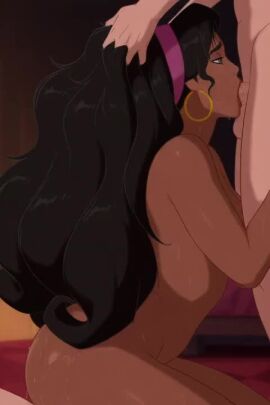 ai_generated animated blowjob disney esmeralda female hair_fetish long_hair pulling_hair tagme thick_hair very_long_hair video
