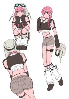 1girls bamby_(fem) bamby_(plave) booty_shorts braided_hair breasts crop_top female female_focus female_human female_only gender_transformation genderswap genderswap_(mtf) kpop kpop_girl looking_at_viewer narrow_waist pink_hair plave purple_eyes rule_63 sitting solo solo_female solo_focus tagme thong tiny_breasts transformation virtual_group