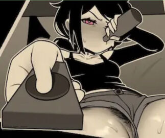 ashley_graves breasts dapeejee drinking female man_watching_tv_(meme) meme pussy pussy_slip the_coffin_of_andy_and_leyley unknown_artist