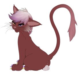 absurd_res alpha_channel animal_genitalia anus balls claws eyeshadow felid feline feral genitals heterochromia hi_res makeup male mammal neko_redwing paws raised_tail sheath sitting smile solo sparkle_(neko_redwing) sparkles tail tail_anus tail_tuft transparent_background whiskers