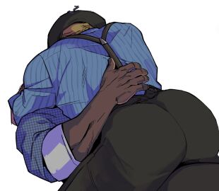 2d 2d_(artwork) arthur_morgan ass ass_focus ass_visible_through_clothes big_ass big_ass_(male) big_butt big_butt_(male) bonjourdraws bubble_ass bubble_butt butt_focus charles_smith clothed_male couple couple_(romantic) cowboy cowboy_western dark-skinned_male dark_skin gay gay_male homosexual interracial light-skinned_male light_skin male no_sex provocative red_dead_redemption_(series) red_dead_redemption_2 round_ass round_butt seductive seductive_pose video_game_character video_games western