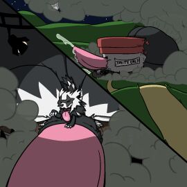 2022 ass balls big_ass big_balls big_butt big_penis black_body black_nose black_tail bodily_fluids cel_shading claws closed_eyes colored crowd cum destruction digital_media_(artwork) ejaculation fart fart_cloud fart_fetish feral galarian_form galarian_zigzagoon generation_8_pokemon genital_fluids genitals grey_fart group hand_on_own_penis hand_on_penis huge_ass huge_balls huge_butt huge_cock hyper hyper_ass hyper_balls hyper_butt hyper_fart hyper_genitalia hyper_penis male male_only moon night nintendo open_mouth penis pokemon pokemon_(species) regional_form_(pokemon) shaded solo stadium stage storebrandgenerics tail tongue tongue_out white_body white_tail