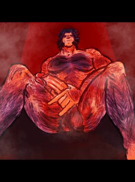 balls bara dripping_precum drunk hairy hairy_armpits hairy_arms hairy_ass hairy_balls hairy_chest hairy_legs hairy_male male male_only marvel marvel_comics midnightace penis solo_male sweaty wolverine_(marvel_rivals) wolverine_(x-men) yaoi