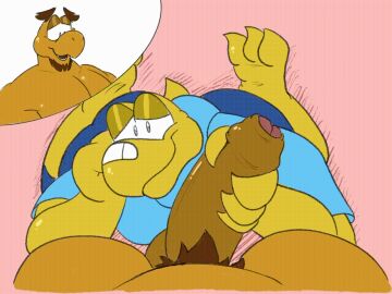 age_difference animated bandage bandage_on_face bandage_on_nose barefoot bodily_fluids boner bottomwear breath clothing duo erection facial_hair father father_(lore) father_and_child_(lore) father_and_son father_and_son_(lore) feet foreskin gay genital_fluids genitals hand_on_cheek incest_(lore) jacket kelsdungeon kneeling koopa koopa_troopa koopley koops male male/male male_only mario_(series) nintendo nude panting paper_mario paper_mario:_the_thousand-year_door parent_(lore) parent_and_child_(lore) parent_and_son_(lore) penis precum pubes reptile scalie shorts simple_background son_(lore) stroking_penis topwear turtle uncircumcised yellow_body