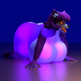 anthro anthro_female anthro_focus anthro_only ass big_ass big_breasts breasts bubble_ass bubble_butt female female_focus furry huge_ass huge_breasts inflation oc original original_character slime_inflation thick_thighs wide_hips yuri_(yurisylentra) yurisylentra