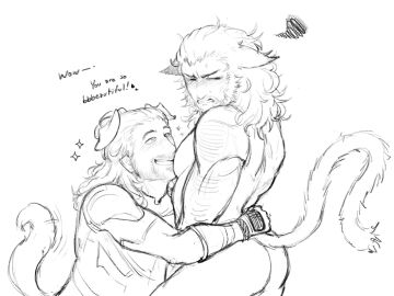 2boys animal_ears ass baimonbluewhale big_ass blush deadpool deadpool_&_wolverine_(2024) english_text gay hug long_hair male male_only marvel marvel_comics monochrome muscular muscular_male nicepool pectorals tail wolverine_(x-men) x-men yaoi