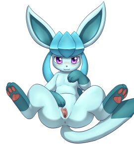 2024 3_toes :3 anus ass blue_body blush blush_lines cervix cheek_blush clitoris digital_media_(artwork) eeveelution eyelashes feet female feral friendlyfeesh generation_4_pokemon genitals glaceon hi_res inviting lady_jane_(friendlyfeesh) looking_at_viewer lying multicolored_body nintendo nippleless nose_blush nude on_back paw_pose pawpads paws pink_inner_pussy pink_pawpads pokemon pokemon_(species) pose presenting presenting_pussy purple_eyes pussy quadruped seductive shaded simple_background solo spread_legs spread_pussy spreading tail toes two-tone_body urethra white_background