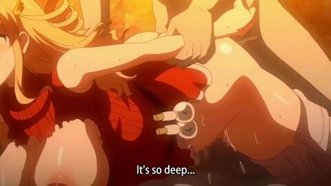 animated blowjob dark_skin huge_breasts maid_bikini sex shiny_skin stockings tagme video