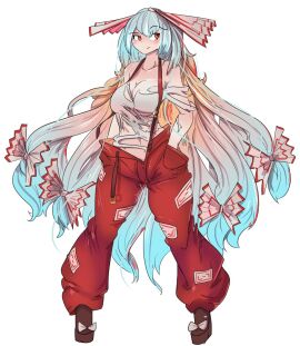 female fujiwara_no_mokou greenm tagme touhou