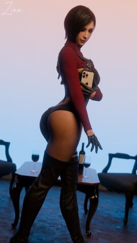 1girls 3d ada_wong ass big_ass big_breasts big_thighs breasts bust busty capcom curvaceous curvy curvy_figure female hips huge_ass huge_breasts large_ass large_breasts light-skinned_female light_skin mature mature_female panties resident_evil resident_evil_2 resident_evil_4 slim_waist thick thick_hips thick_legs thick_thighs thighs voluptuous waist wide_hips zina_(artist)