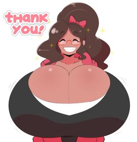 1girls artist_name big_breasts breasts dark-skinned_female dark_skin female female_only glasses human human_female maddie_(eimmikha) sole_female theycallhimcake