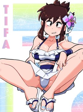 1girls bikini feet female female_only final_fantasy final_fantasy_vii scott_malin swimsuit tagme tifa_lockhart tifa_lockhart_(shining_spirit)