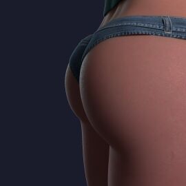 3d 3d_(artwork) ass aunt aunt_cass big_ass big_butt big_hero_6 blender cass_hamada crop_top denim denim_shorts female figure green_crop_top hotpants marvel marvel_comics mgsnak239 micro_shorts microshorts mini_shorts minishorts my_crush short_shorts shorts