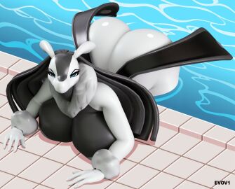 1girls 3d anthro anthro_only areola areolae ass big_areola big_ass big_breasts big_thighs black_body black_fur black_hair blue_eyes bouncing_breasts breasts covered_nipples evov1 female female_only fur furry gigantic_ass gigantic_breasts gigantic_thighs huge_areola huge_ass huge_breasts huge_thighs long_hair looking_at_viewer lovander lovander_(mayosplash) nipples pal_(species) palworld pocketpair smile smiling solo tagme thick_hips thick_thighs thighs white_body white_fur white_hair yuki_(evov1) yukivander_(evov1)