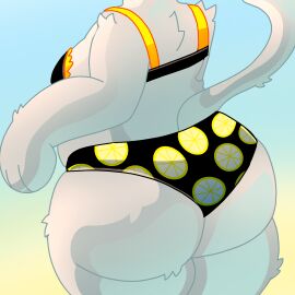 1girls anthro ass big_ass cat_girl cat_humanoid cat_tail catgirl chubby chubby_female female furry grey_fur lemonade lemonade_cat panties rear_view rickydraws roblox roblox_game self_upload tagme thicc_ass thick_ass thick_thighs tower_heroes
