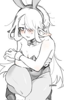 bunny_ears bunny_girl bunnysuit elf elf_ears female lolup04 oc original_character solo solo_focus