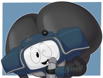 2023 ambiguous_gender bethesda_softworks cyandrive98 cyandrive_(artist) dialogue disembodied_hand duo english_text erection fallout fallout_new_vegas funny genitals handjob hi_res humanoid looking_pleasured machine male male/ambiguous male_focus penile penis robot robot_humanoid screen screen_face securitron_(fallout) sex solo_focus text wink winking_at_viewer yes_man_(fallout)